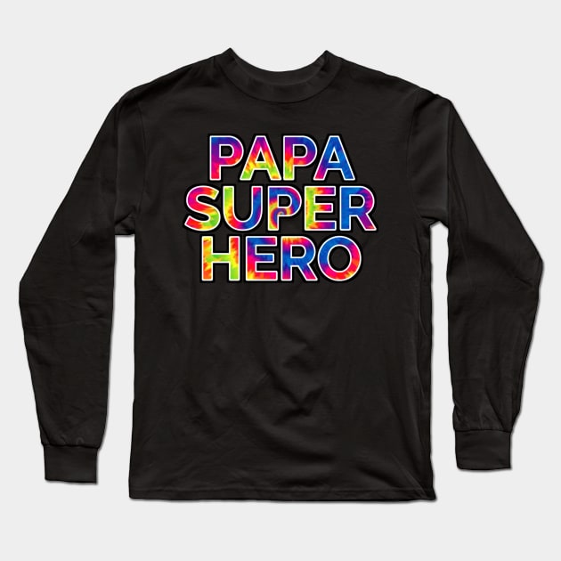 Papa Superhero Stye Long Sleeve T-Shirt by 29Butterfly_Studio